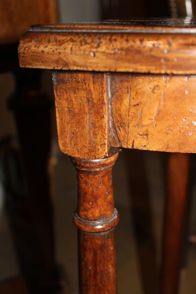 A Small Pair of 18th c. Tuscan Walnut Demilune Console Tables 2