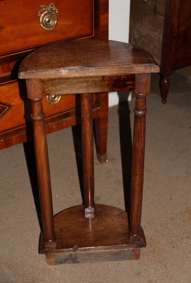 A Small Pair of 18th c. Tuscan Walnut Demilune Console Tables 6
