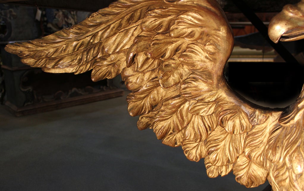 A Rare Pair of English George II Palladian Giltwood Consoles 2