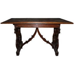 An 18th Century Italian Walnut Trestle Table