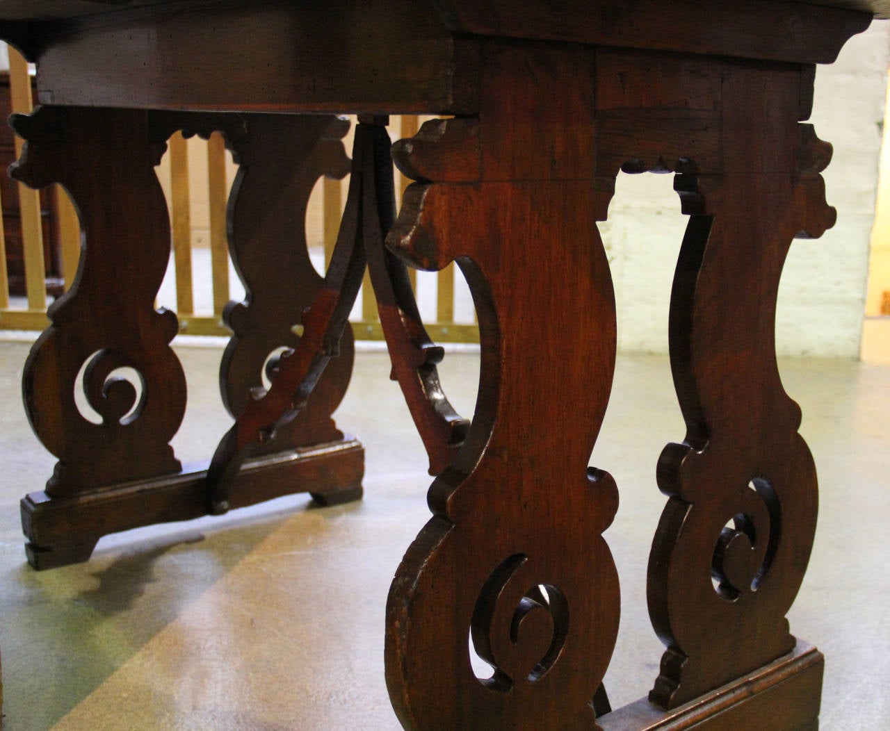 An 18th Century Italian Walnut Trestle Table