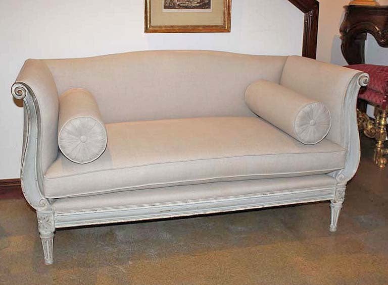 An 18th c. French Rococo-Neoclassical Transitional Settee Sofa 2