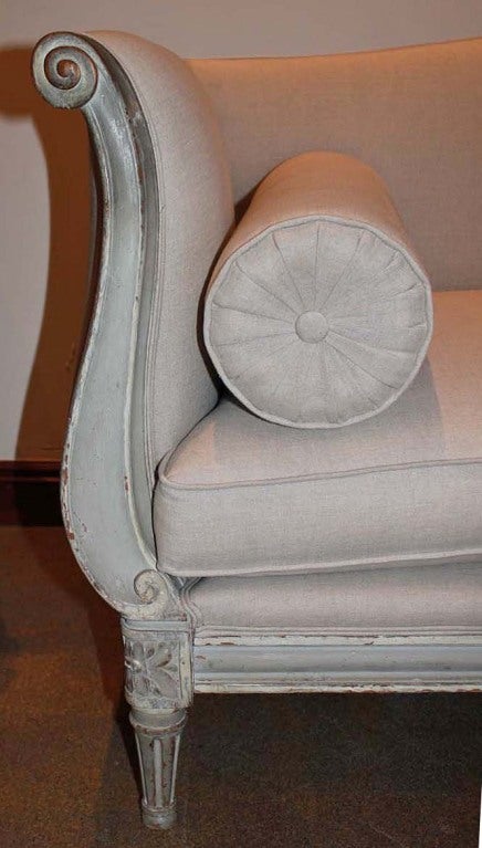 An 18th c. French Rococo-Neoclassical Transitional Settee Sofa 1