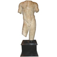 Torso romano clásico del siglo I d.C. de gran tamaño y bellamente esculpido de un atl