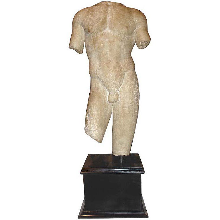 Large and Beautifully Sculpted First Century Ad Classical Roman Torso of an Athl For Sale