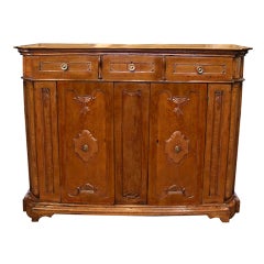 18th Century Baroque Tuscan Walnut Credenza