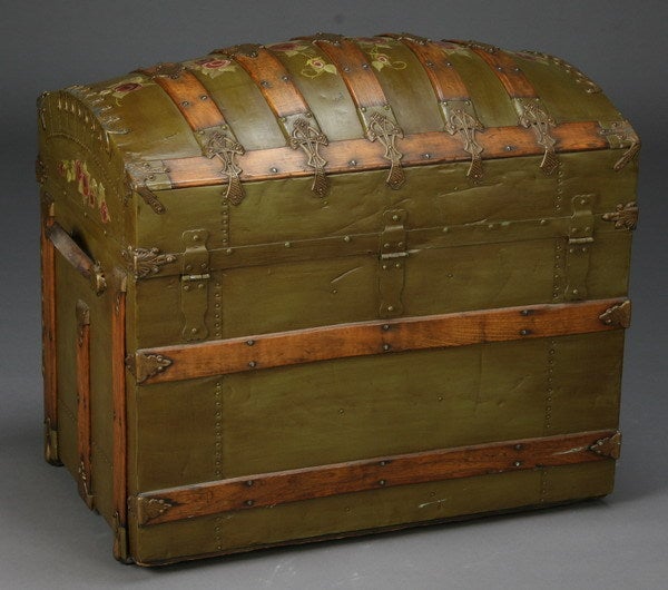 19th Century Dome Top European Trunk For Sale 2