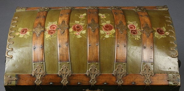 19th Century Dome Top European Trunk For Sale 3