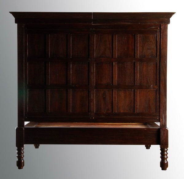 Oak 20th Century Jacobean Style King Size Bed For Sale