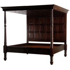 20th Century Jacobean Style King Size Bed