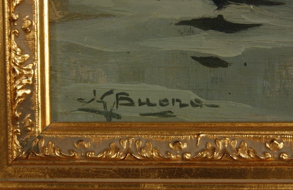 20th Century Oil on Panel, Signed Buono For Sale 1