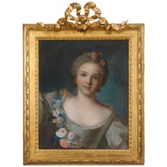 19th Century French Mixed Media on Canvas