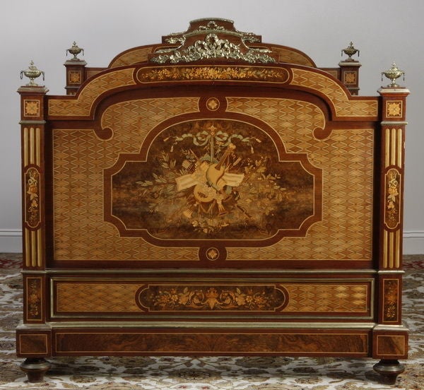 Parquetry 19th Century French Empire Daybed For Sale