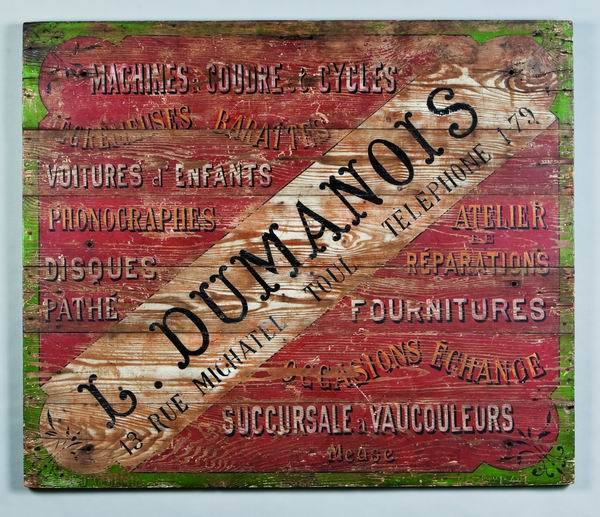 Late 19th Century French Advertising Sign