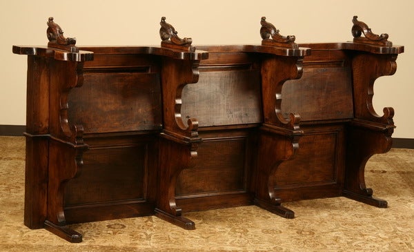 19th Century Walnut Hall Bench