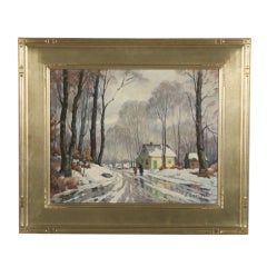 Early 20th Century Oil on Canvas, Signed Greenleaf
