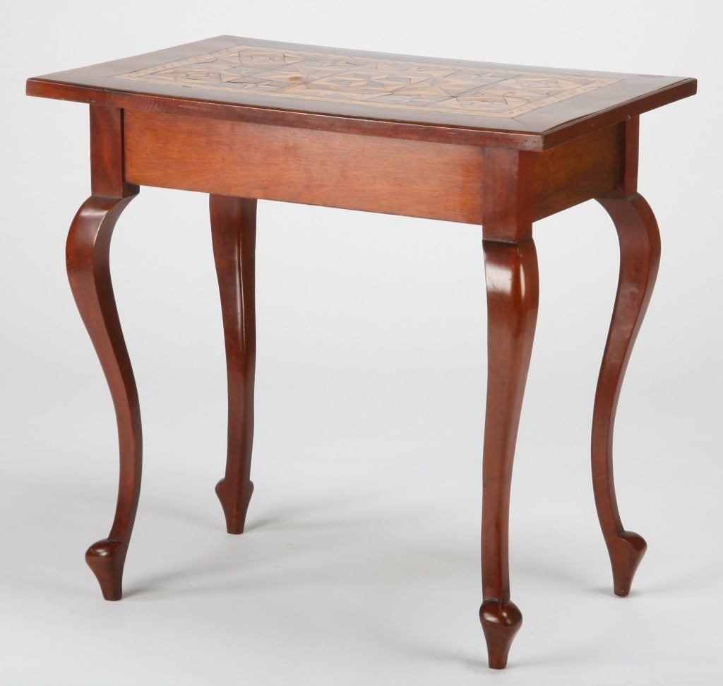 19th Century English Marquetry Inlaid Table