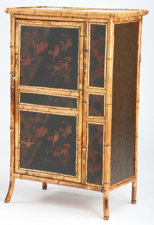 19th Century English Bamboo Cabinet