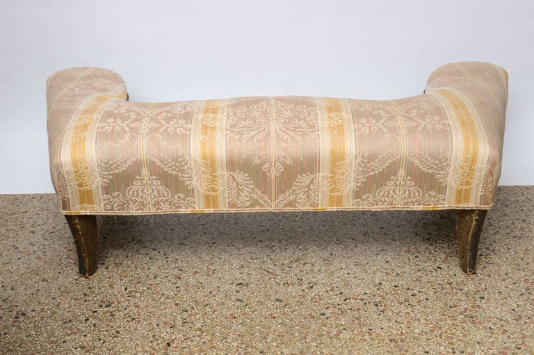 Rococo Venetian Hand-Carved Bench, 19th Century For Sale