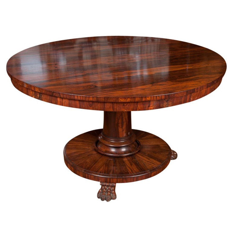 English Regency Center or Dining Tilt Top Table, 19th Century For Sale