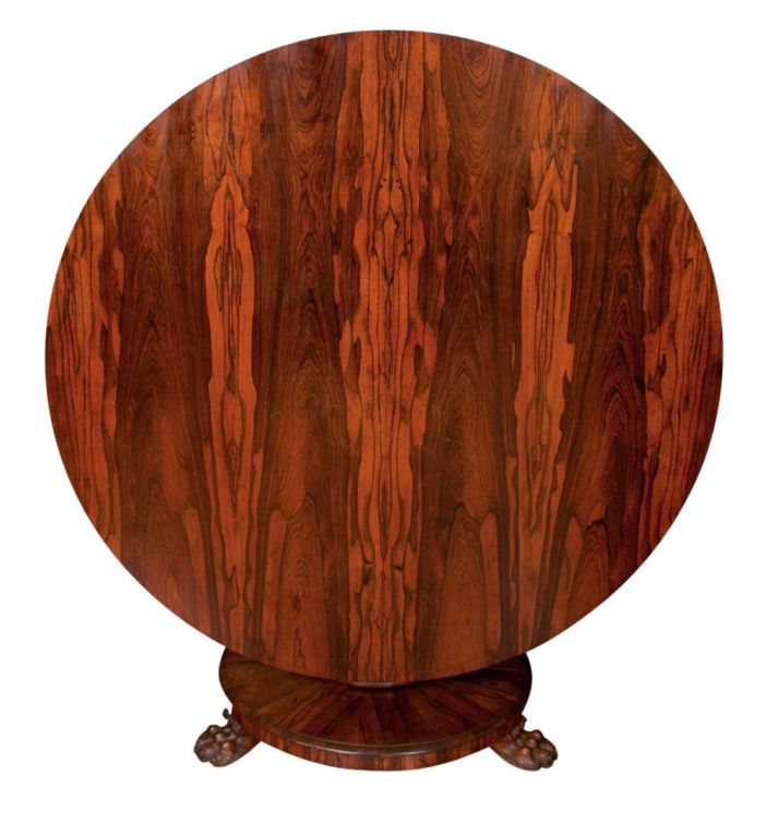 English Regency Center or Dining Tilt Top Table, 19th Century For Sale 1