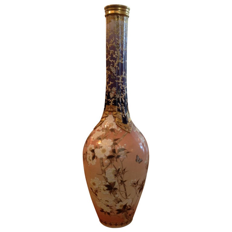 Japanese Porcelain Vase/ Satsuma, Edo Period, 23.25"h, 19th Century For Sale