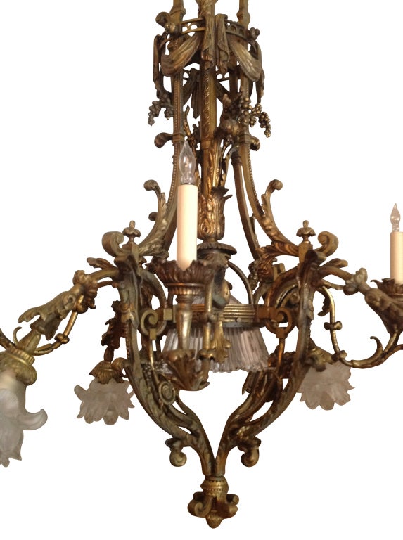 Chandelier, French bronze, nine lights, globes.

Originally $ 9,250.00

PLEASE CHECK OUT OUR WEB SITE FOR ADDITIONAL SPECIALS