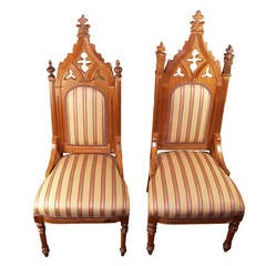 Antique Pair of American Gothic Chairs, 19th century