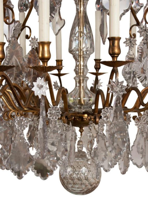 Ormolu Important French Louis XV Bronze and Crystal Chandelier, 19th Century For Sale