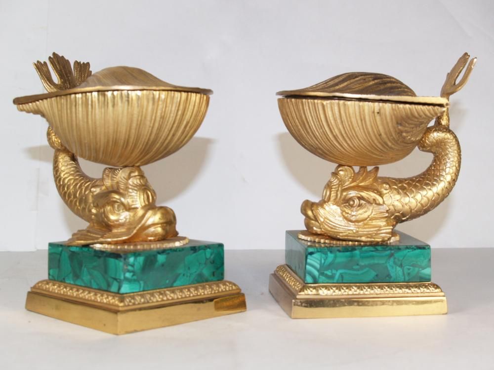 American Pair Of Tiffany Ink Wells