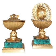 Pair Of Tiffany Ink Wells