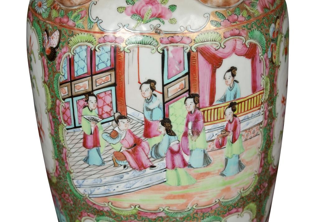 Pair Chinese Porcelain Famille Rose Vases 1