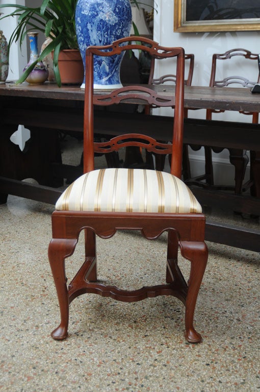 19th Century Pair of American Mahogany Side, Pull Up  Chairs, 19th century, WILL SPLIT For Sale