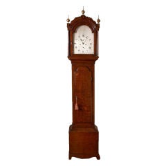 English Oak Tall Case Clock