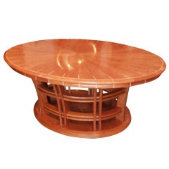 Modern Oval Center, Dining, Breakfast, Library Table w/Inlays, Mid-Century