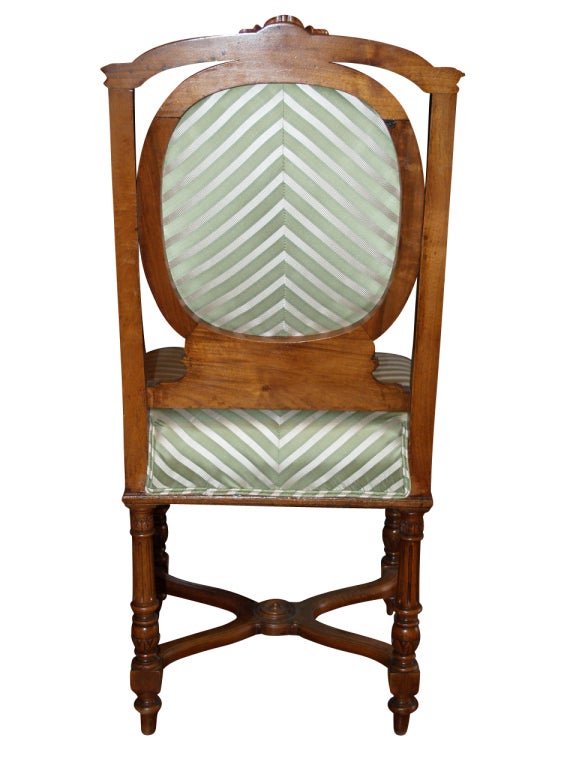 Set of Six French Louis XVI Style Side Chairs, 19th Century For Sale 3