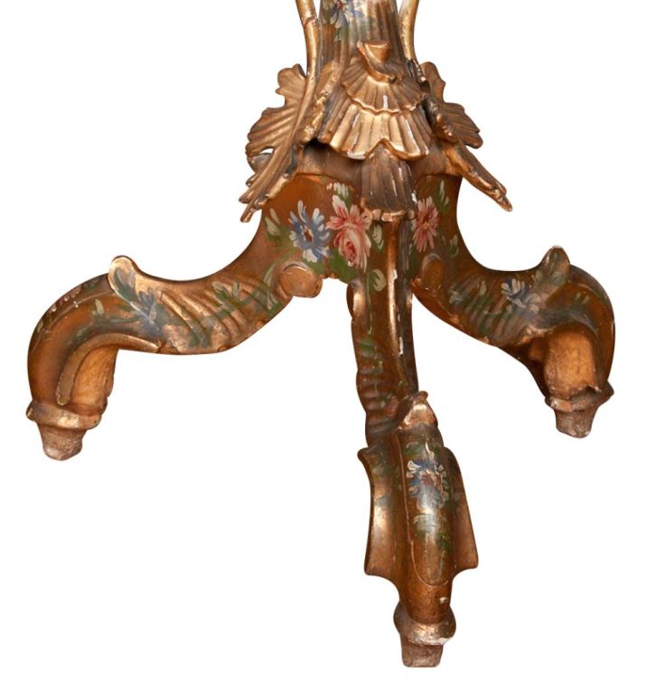 19th Century Venetian Black-a-moor Pedestal, Hand Decorated