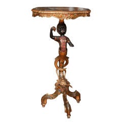 Venetian Black-a-moor Pedestal, Hand Decorated