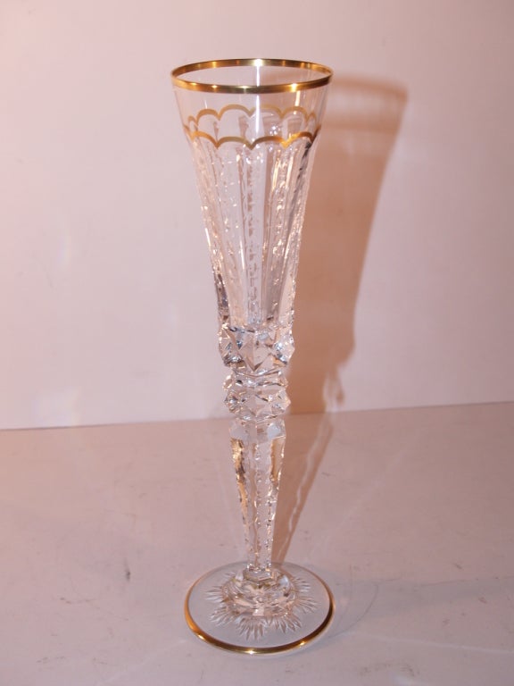 Important Set of St Louis Cut Crystal Stemware, 20th Century In Good Condition In West Palm Beach, FL