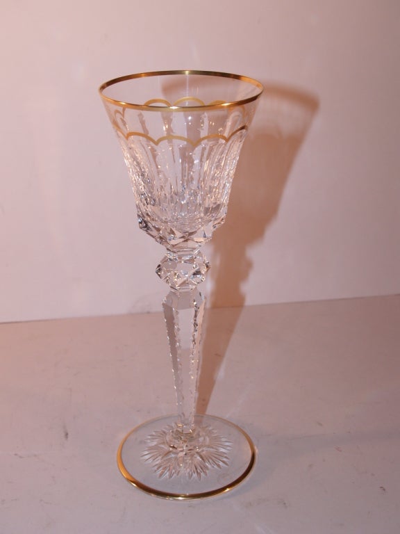 Important Set of St Louis Cut Crystal Stemware, 20th Century 1