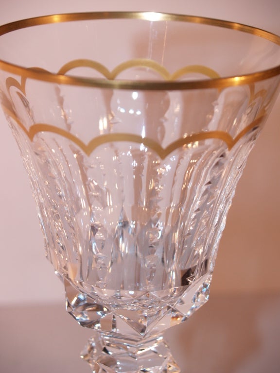 Important Set of St Louis Cut Crystal Stemware, 20th Century 4