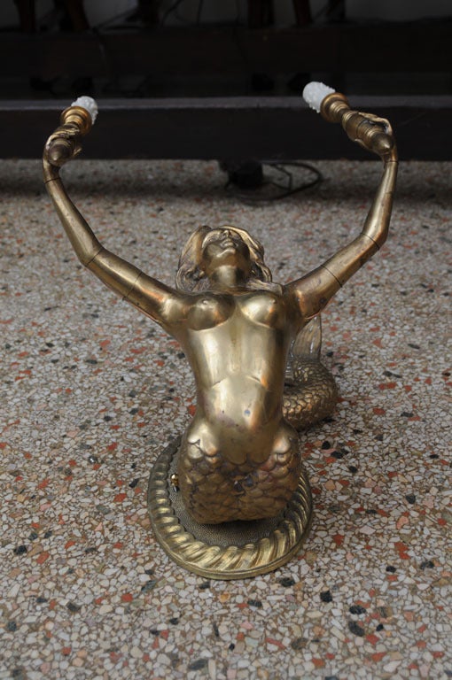 Bronze Pair of Art Nouveau Double Arm Sconces