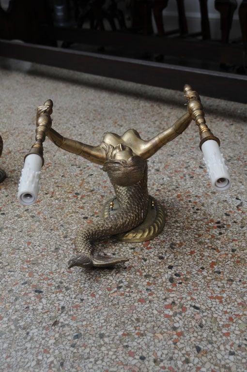 Pair of Art Nouveau Double Arm Sconces 2
