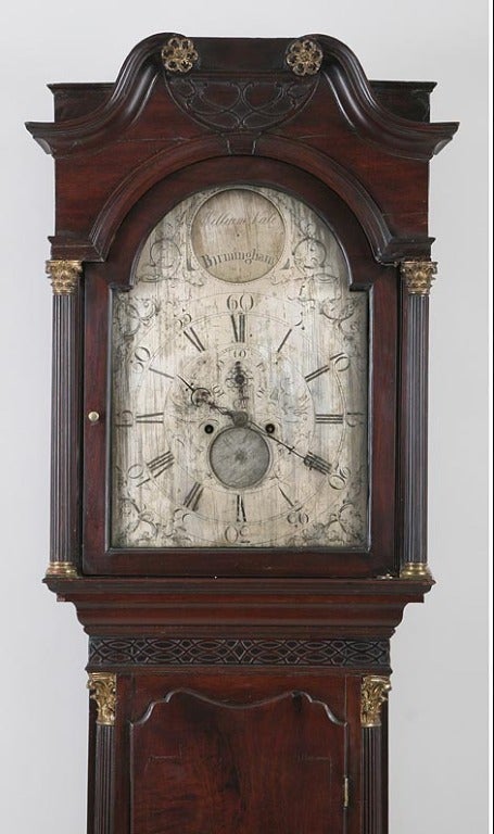 Important Geo III Tall Case, Grandfathers Clock, 18th Century In Good Condition For Sale In West Palm Beach, FL