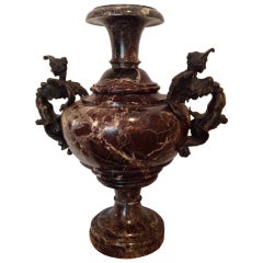 Renaissance, Sculpture, Style Marble &  Bronze Urn w/Carytids, 19th century
