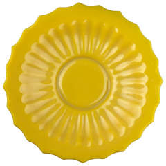Antique Yellow Glass Charger
