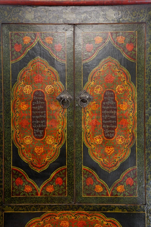 A Tibetan painted cabinet