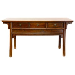 A coffer table with drawers