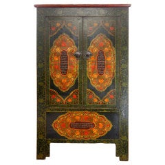 A Tibetan painted cabinet