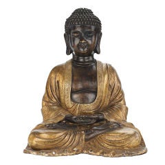 A gilt-bronze Buddha